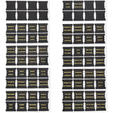 66-Piece Leather Bible Tabs with 14 Blank Self-Adhesive Labels - Black Imitation Leather Bible Index Tabs